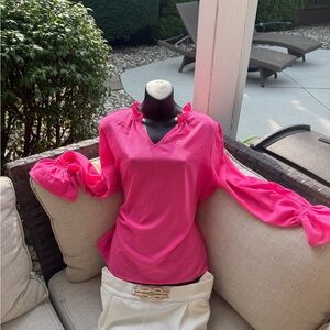 CeCe Vibrant Pink Blouse